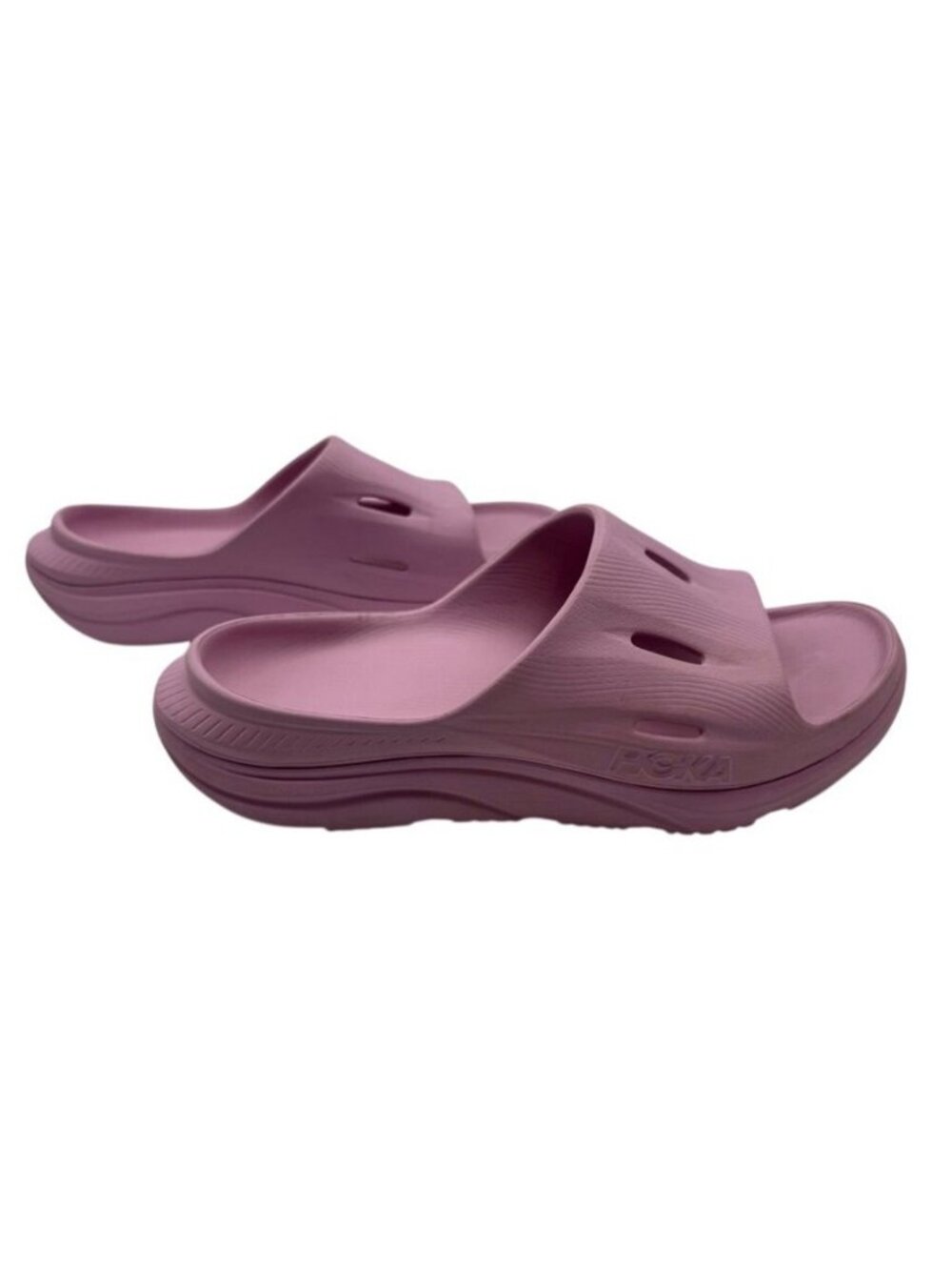 Hoka Ora Recovery Slide 3 Slip On Shoes Sandals Pink Mauve Men's 10 Women's 11.5